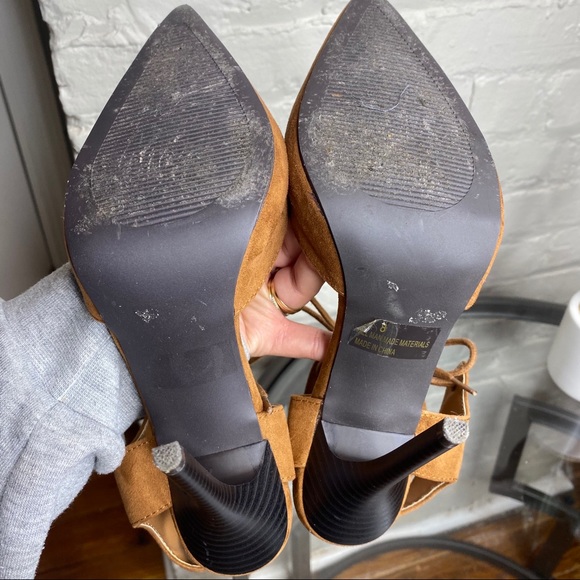 Charlotte Russe Lace Up Ankle Cuff Point Toe Heel - Picture 8 of 8